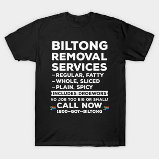 Biltong Removal Services South Africa Braai T-Shirt